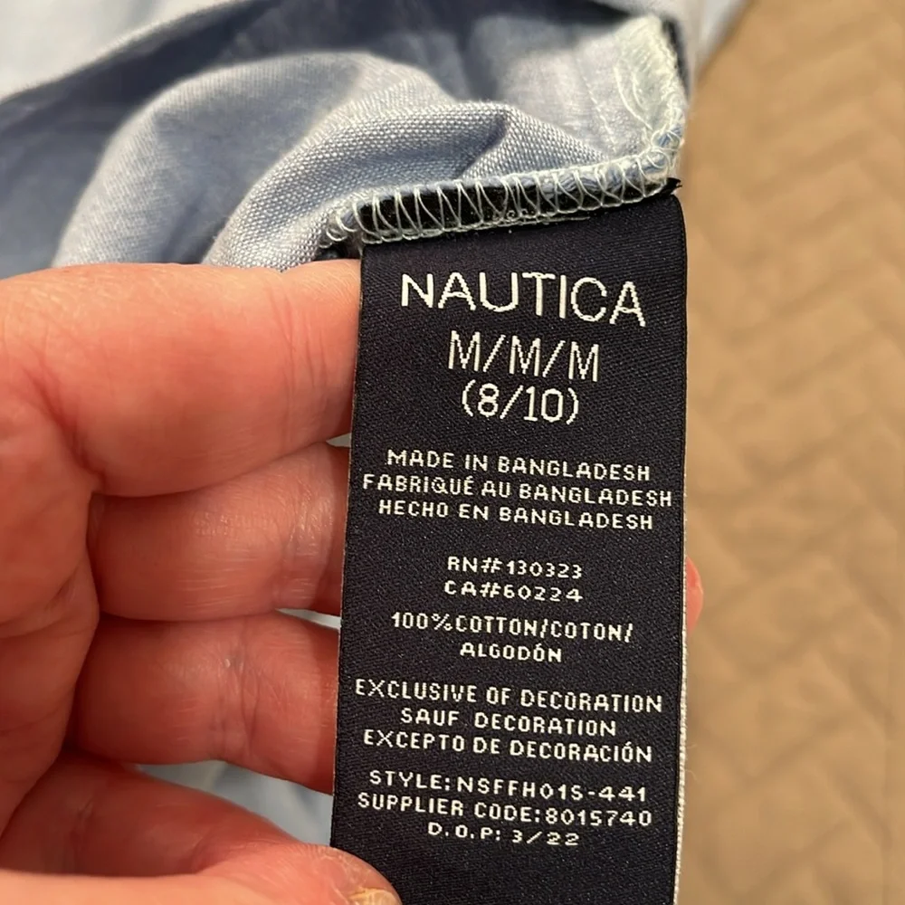 Nautica Girl's Chambray Shirt Dress/NWT/Medium